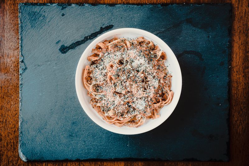 Papa Ginos Fettuccine Alfredo creamy pasta